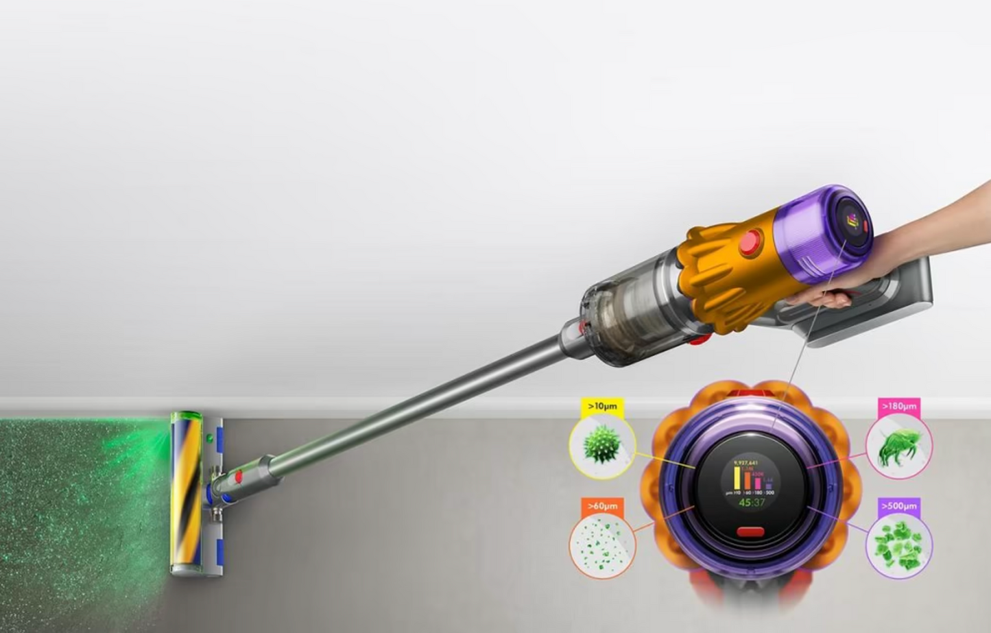 שואב אבק דייסון DYSON V12 Slim Detect Absolute