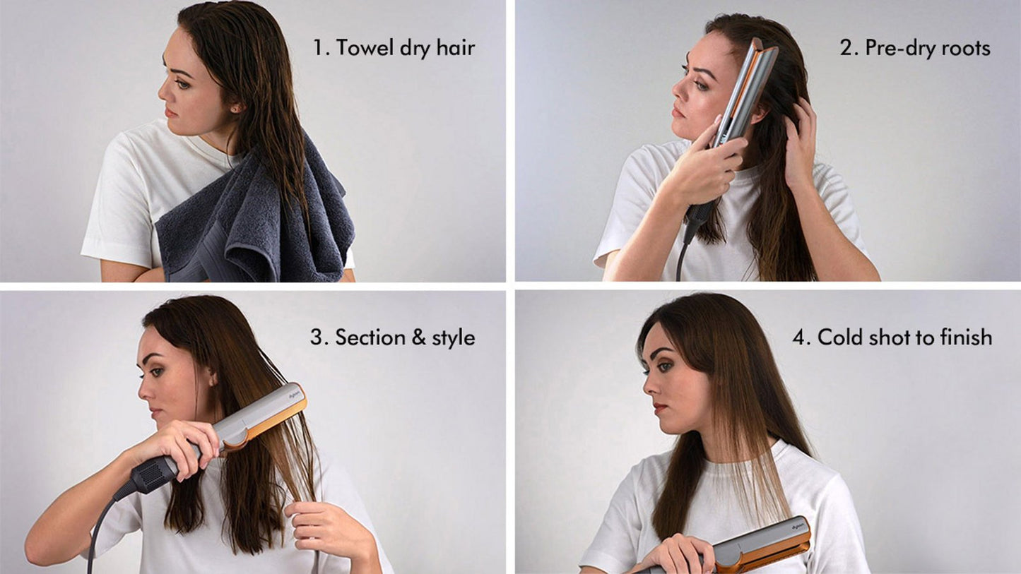מחליק שיער דייסון צבע כסוף/נחושת Dyson Airstrait Sliver