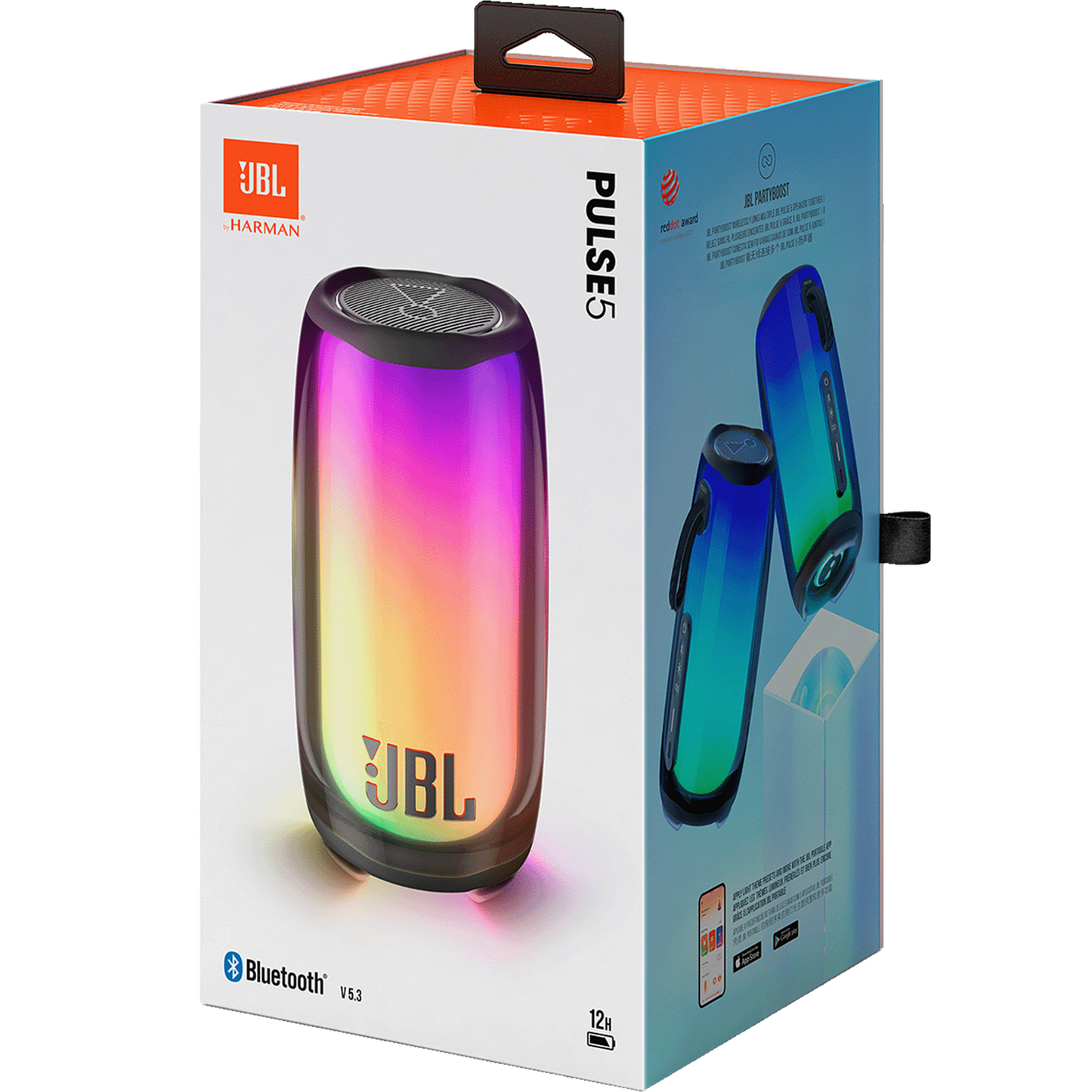 רמקול אלחוטי נייד עמיד למים JBL Pulse 5 – צבע שחור