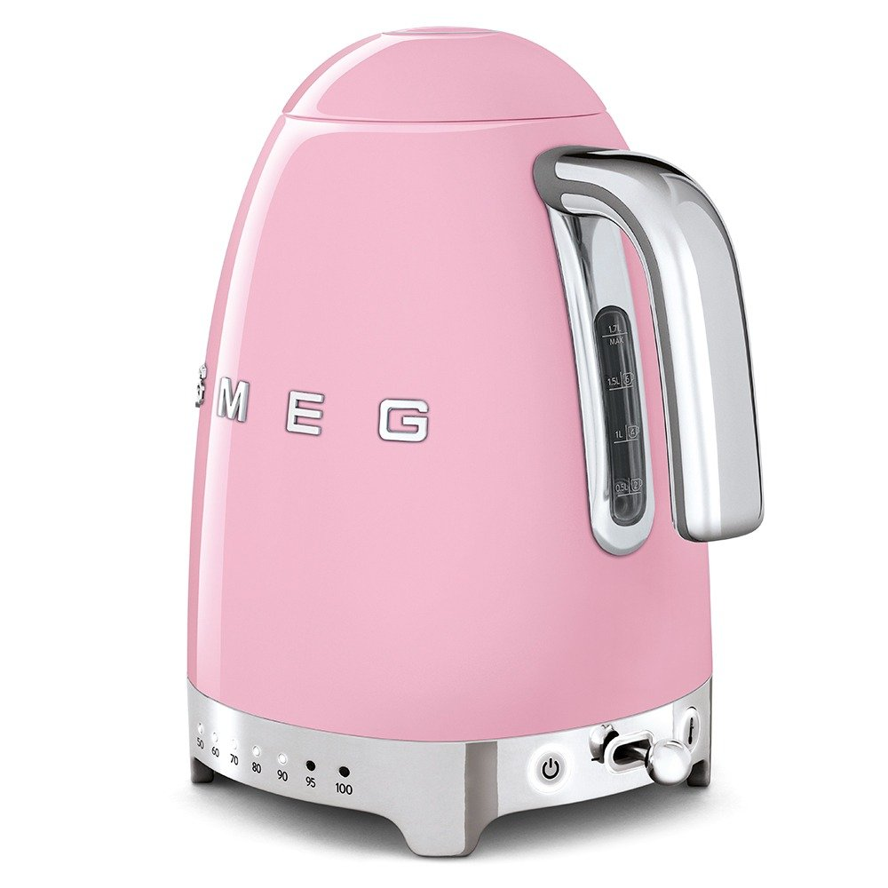 Smeg KLF04PKEU Electric Kettle with Variable Temperature Control – Cadillac Pink Color