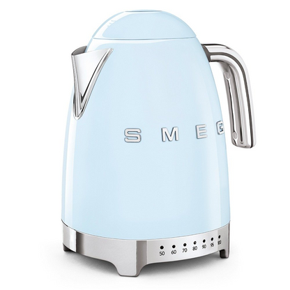 SMEG KLF04PBEU Electric Kettle with Variable Temperature Control – Pastel Light Blue
