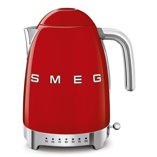 SMEG KLF04RDEU Electric Kettle with Variable Temperature Control – Red Color