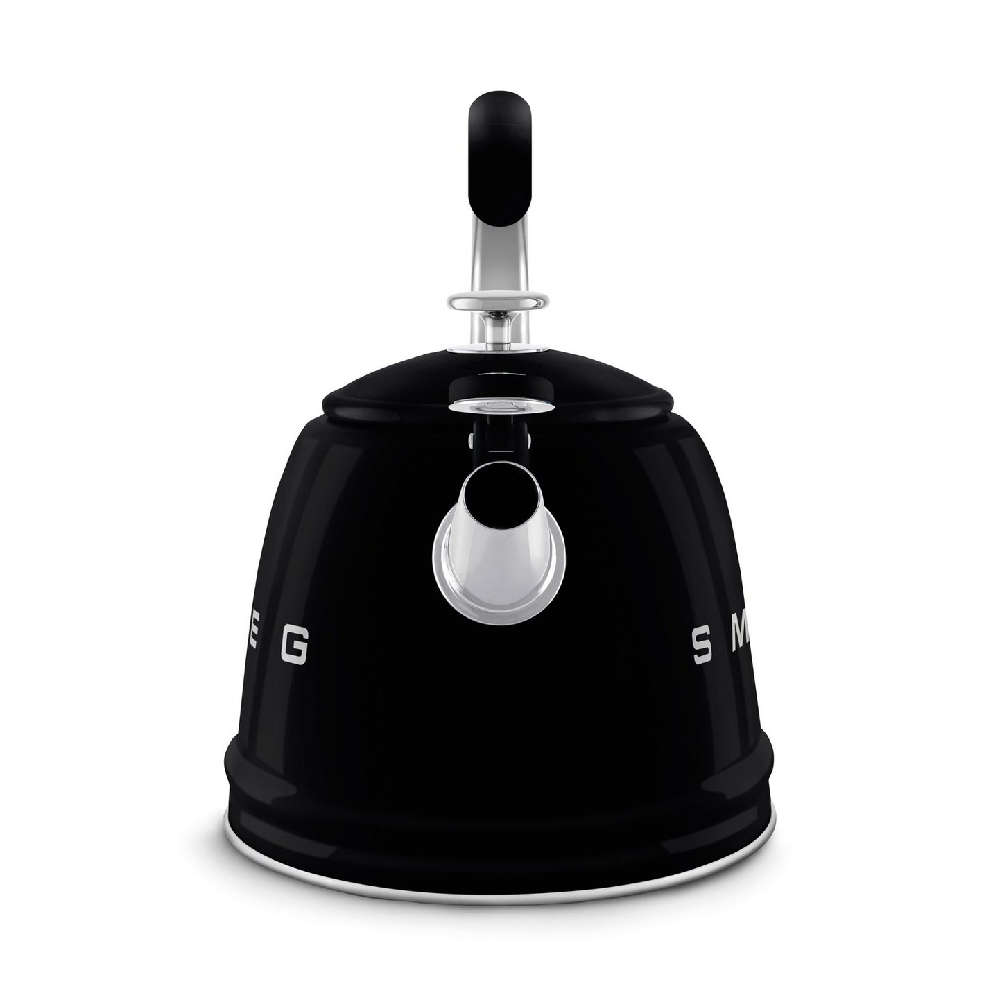 SMEG WKF01BL electric kettle in retro 50's style with built-in whistle - black color, 2.3 liter capacity