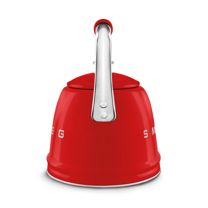 SMEG WKF01RD electric kettle in retro 50's style with whistle - red color, capacity 2.3 liters