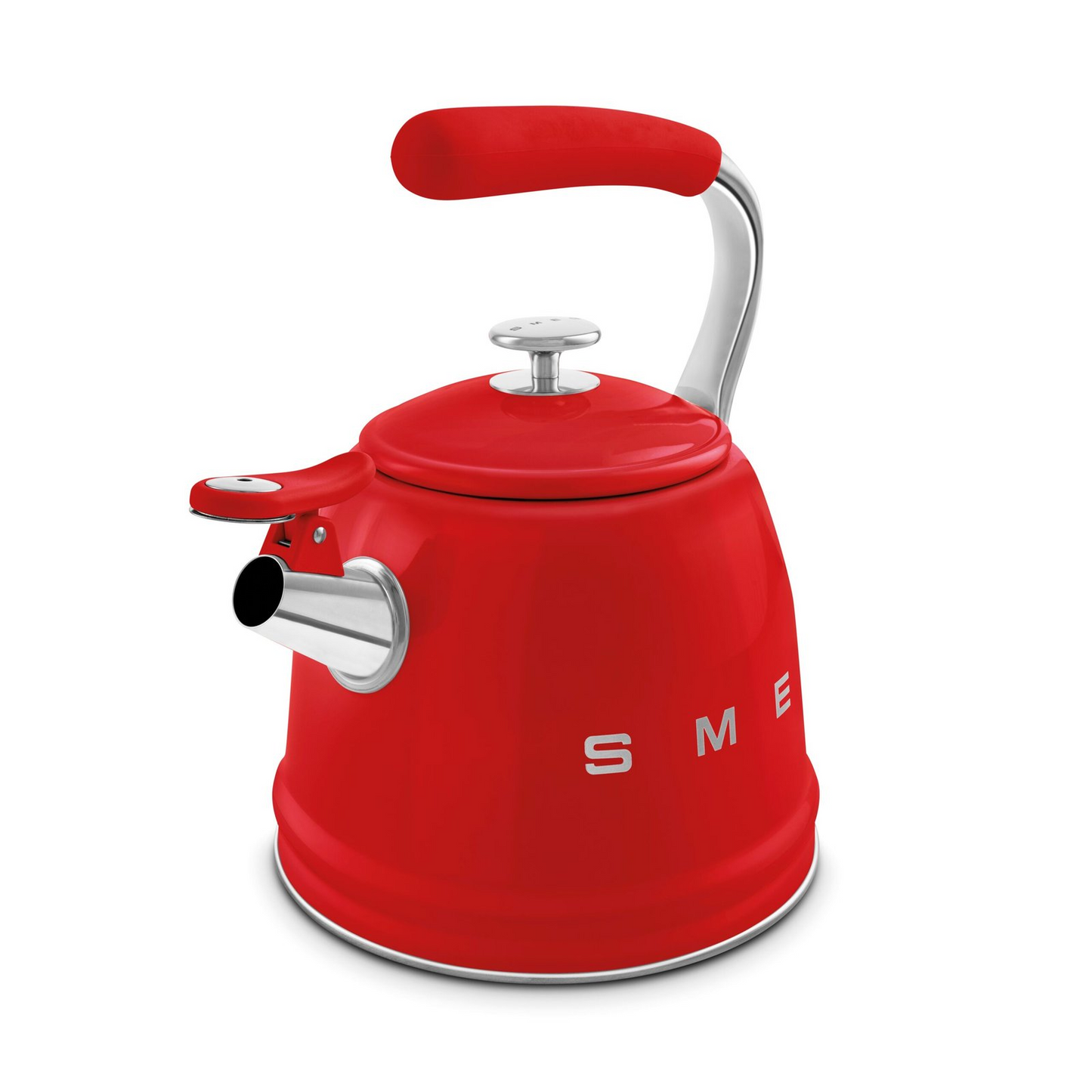 SMEG WKF01RD electric kettle in retro 50's style with whistle - red color, capacity 2.3 liters