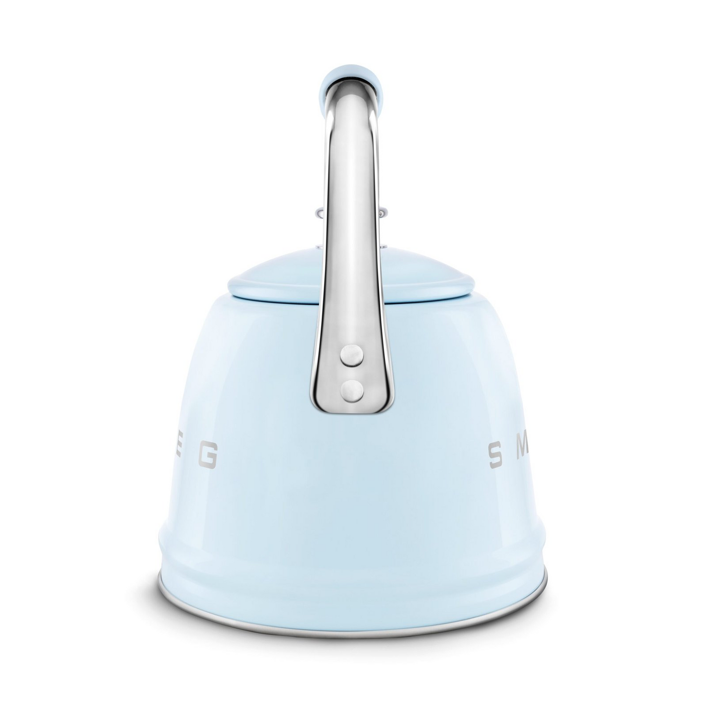 SMEG WKF01PB stovetop kettle in retro 50's style with whistle - pastel blue color, 2.3 liter capacity, suitable for induction