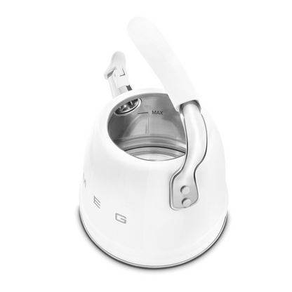 Smeg WKF01CR Retro 50's Style Kettle with Steam Whistle - Cream Color 2.3 Liters