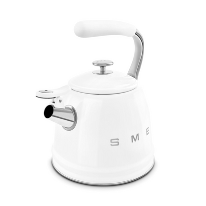 Smeg WKF01WH 50's Style Kettle with Steam Whistle – White Color 2.3 Liters