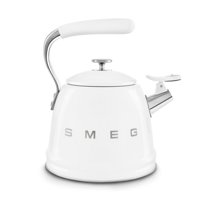 Smeg WKF01WH 50's Style Kettle with Steam Whistle – White Color 2.3 Liters