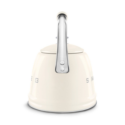 Smeg WKF01CR Retro 50's Style Kettle with Steam Whistle - Cream Color 2.3 Liters