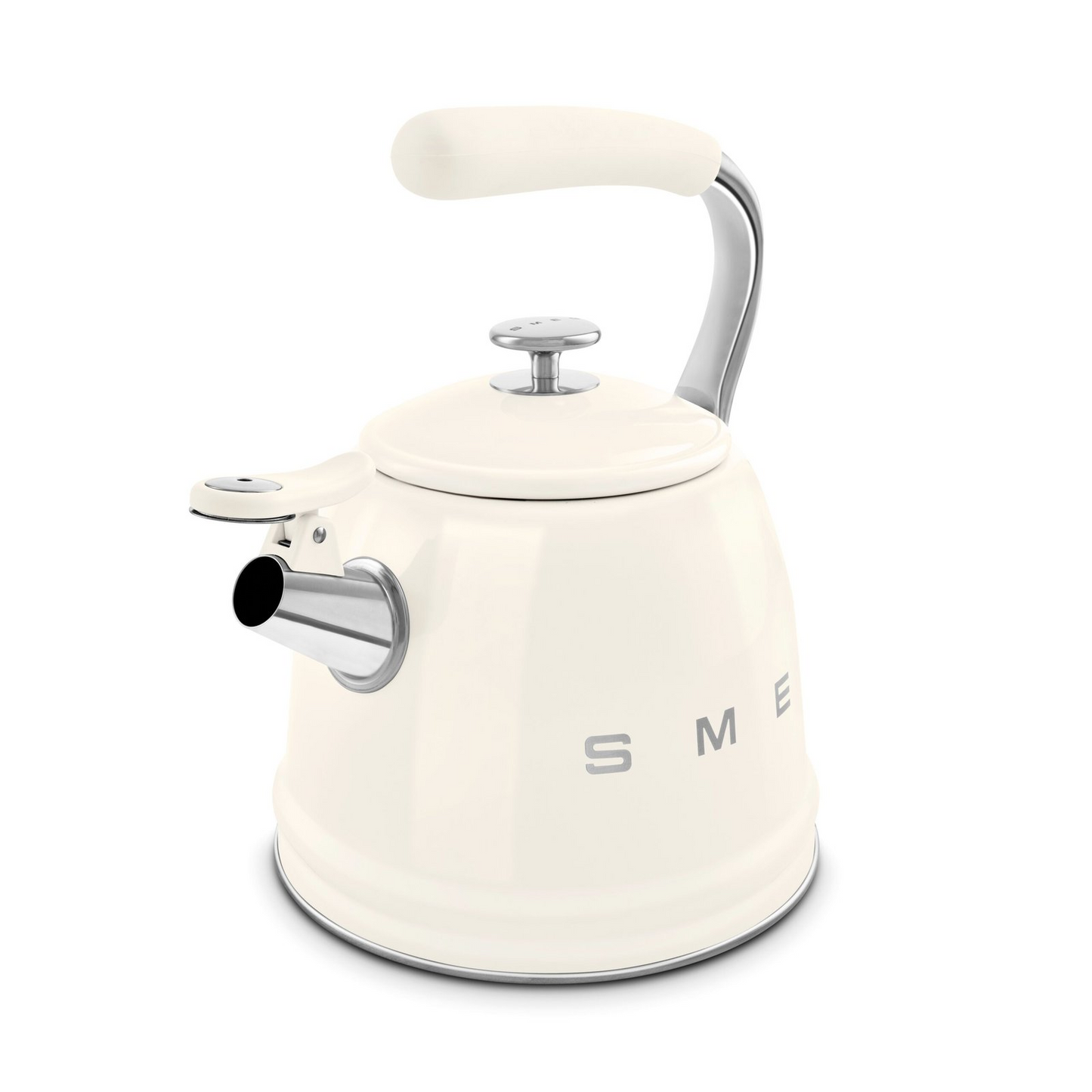 Smeg WKF01CR Retro 50's Style Kettle with Steam Whistle - Cream Color 2.3 Liters