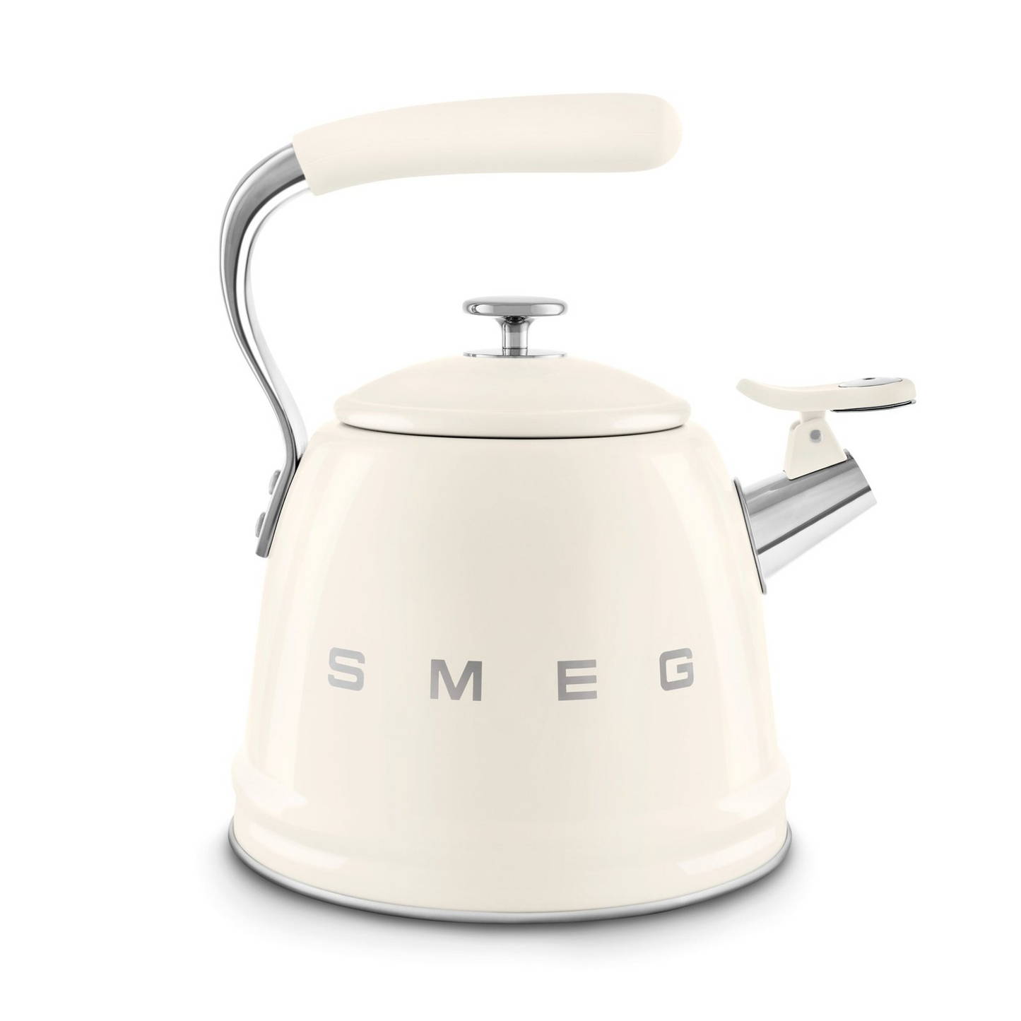 Smeg WKF01CR Retro 50's Style Kettle with Steam Whistle - Cream Color 2.3 Liters