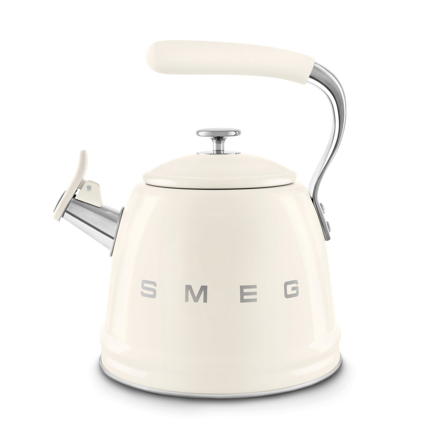 Smeg WKF01CR Retro 50's Style Kettle with Steam Whistle - Cream Color 2.3 Liters