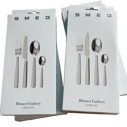 SMEG 24-piece cutlery set in luxurious Italian design – high-quality stainless steel with a glossy finish