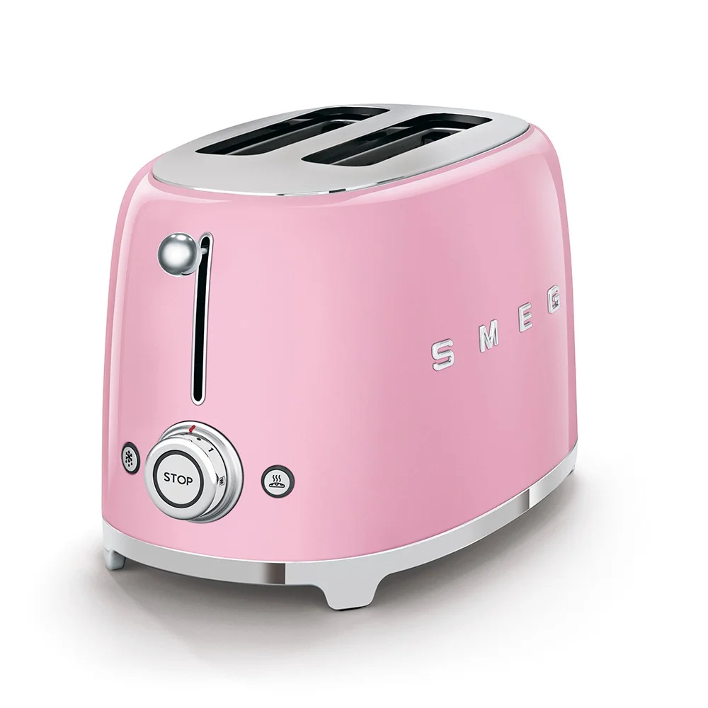 SMEG TSF01PKUS & KLF04PKEU Pink Electric Toaster and Kettle – Retro Kitchen Set