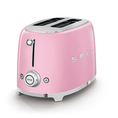 SMEG TSF01PKUS & KLF04PKEU Pink Electric Toaster and Kettle – Retro Kitchen Set