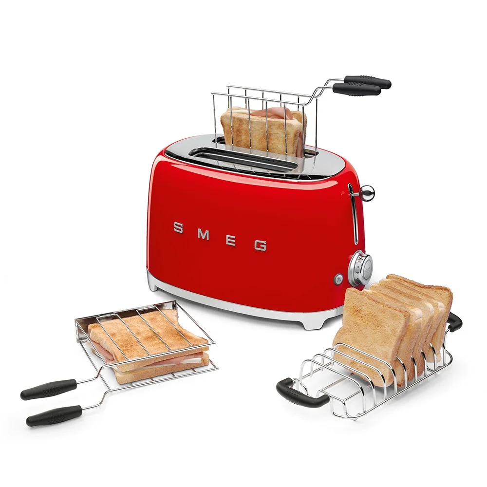 SMEG TSF01RDUS & KLF04RDEU Red Electric Toaster and Kettle – Retro Set