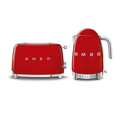 SMEG TSF01RDUS & KLF04RDEU Red Electric Toaster and Kettle – Retro Set