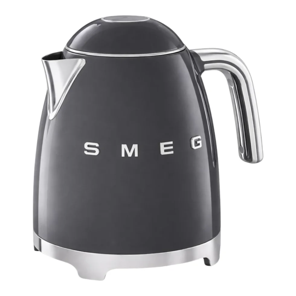 SMEG TSF01 KLF03 Toaster and Kettle Set in Glossy Black – Luxurious Retro Design