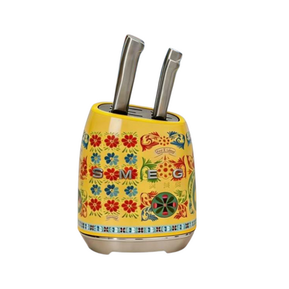 SMEG Knife Set, 6 Pieces, Retro Style Bright Yellow