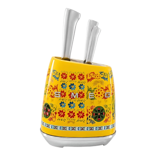 SMEG Knife Set, 6 Pieces, Retro Style Bright Yellow