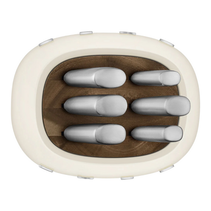 SMEG Knife Set, 6 Pieces, Retro Style Cream