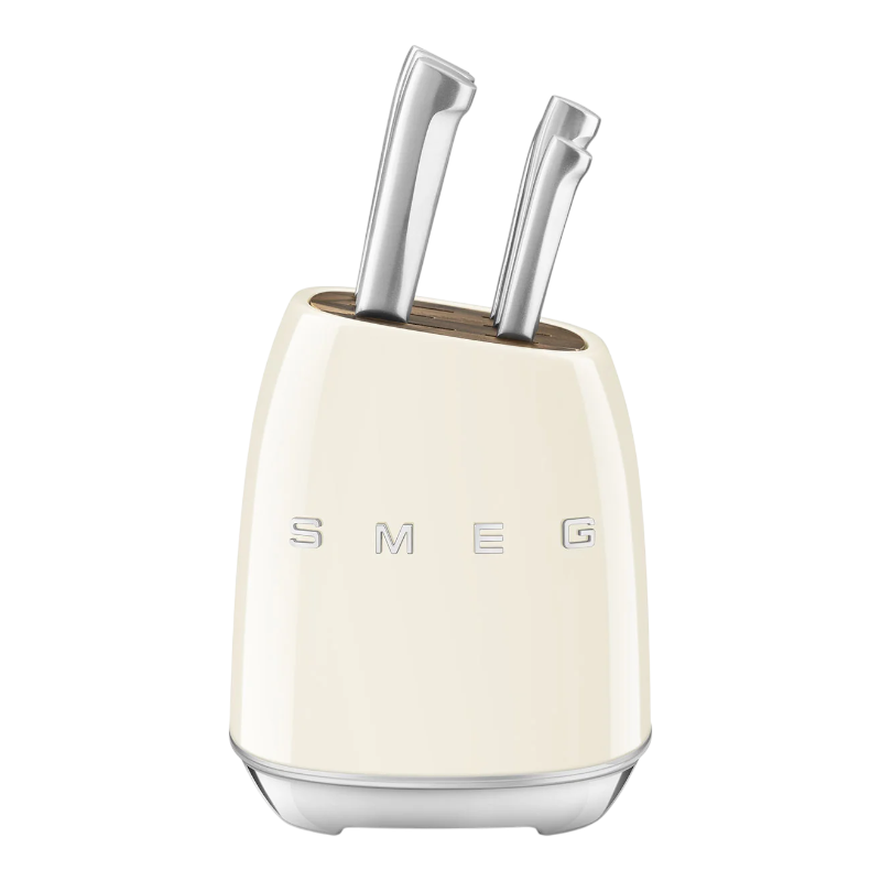 SMEG Knife Set, 6 Pieces, Retro Style Cream