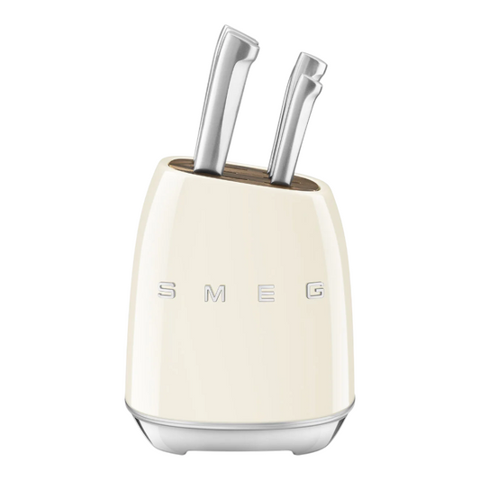 SMEG Knife Set, 6 Pieces, Retro Style Cream