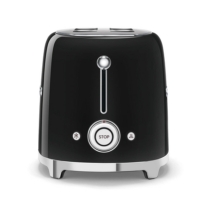 SMEG TSF01BLUS Retro Style Electric Toaster – 2 Slices, Black Color