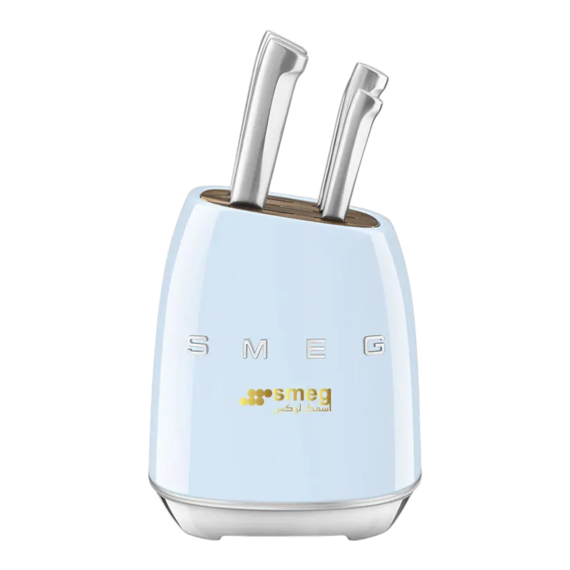 SMEG Knife Set, 6 Pieces, Retro Style Pastel Blue