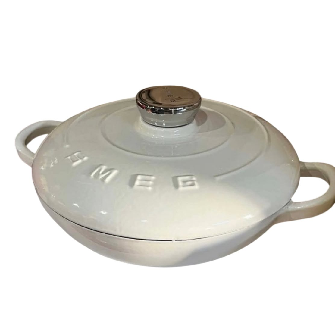 SMEG Cast Iron Pot Diameter 26 cm – Cream Color