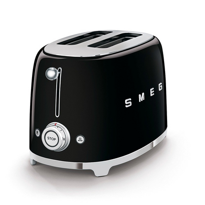 SMEG TSF01BLUS Retro Style Electric Toaster – 2 Slices, Black Color