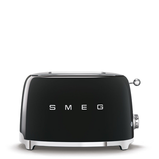 SMEG TSF01BLUS Retro Style Electric Toaster – 2 Slices, Black Color