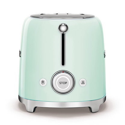 SMEG TSF01PGUS retro style electric toaster with 6 browning levels – 2 slices – pastel green color