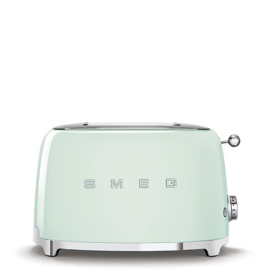 SMEG TSF01PGUS retro style electric toaster with 6 browning levels – 2 slices – pastel green color