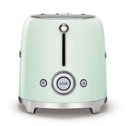 SMEG TSF01PGUS retro style electric toaster with 6 browning levels – 2 slices – pastel green color