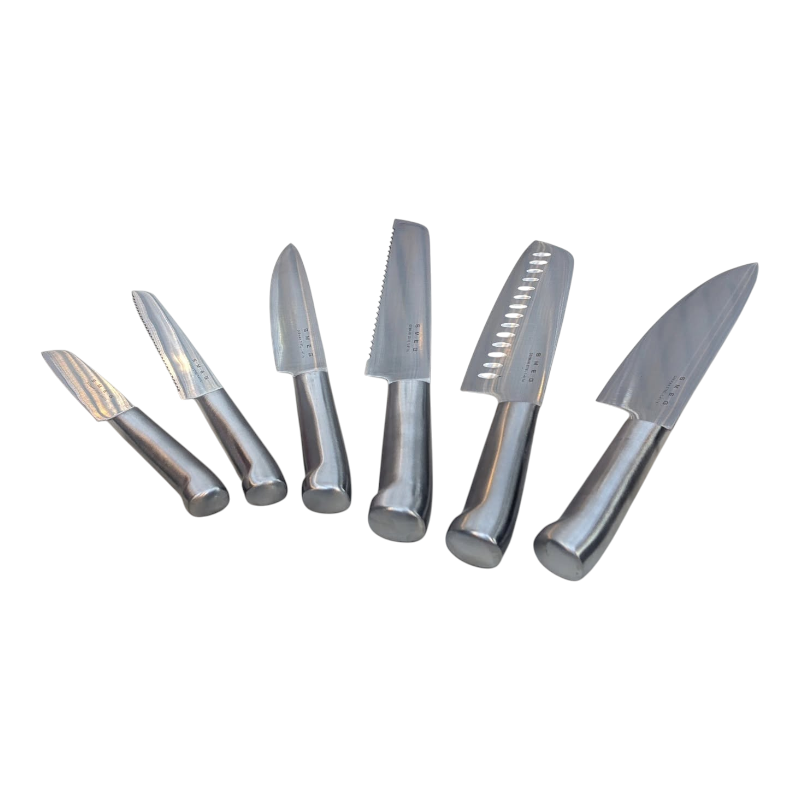 SMEG Knife Set, 6 Pieces, Retro Style Pastel Mint Green