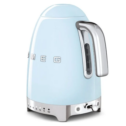 SMEG TSF01PBUS & KLF04PBEU Pastel Blue Electric Toaster and Kettle – Retro Set