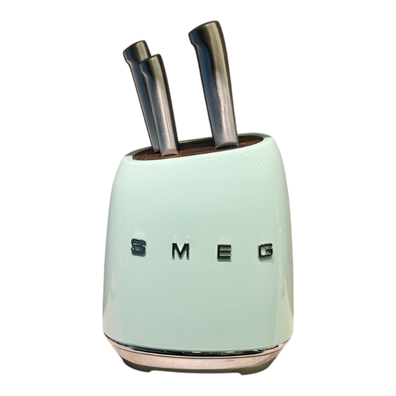 SMEG Knife Set, 6 Pieces, Retro Style Pastel Mint Green
