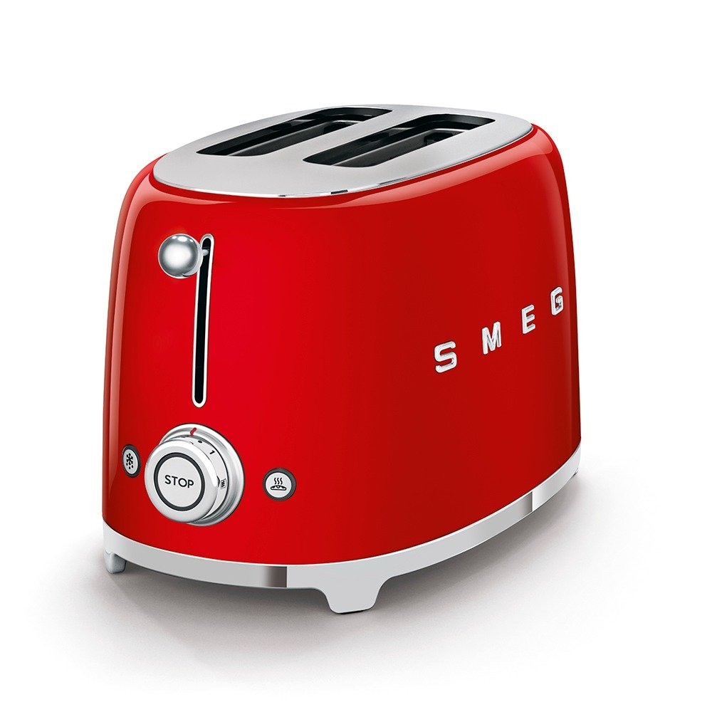 SMEG TSF01RDUS electric toaster in retro design – 2 slices, red color