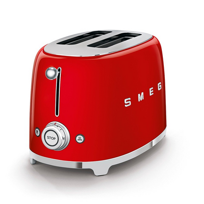 SMEG TSF01RDUS electric toaster in retro design – 2 slices, red color