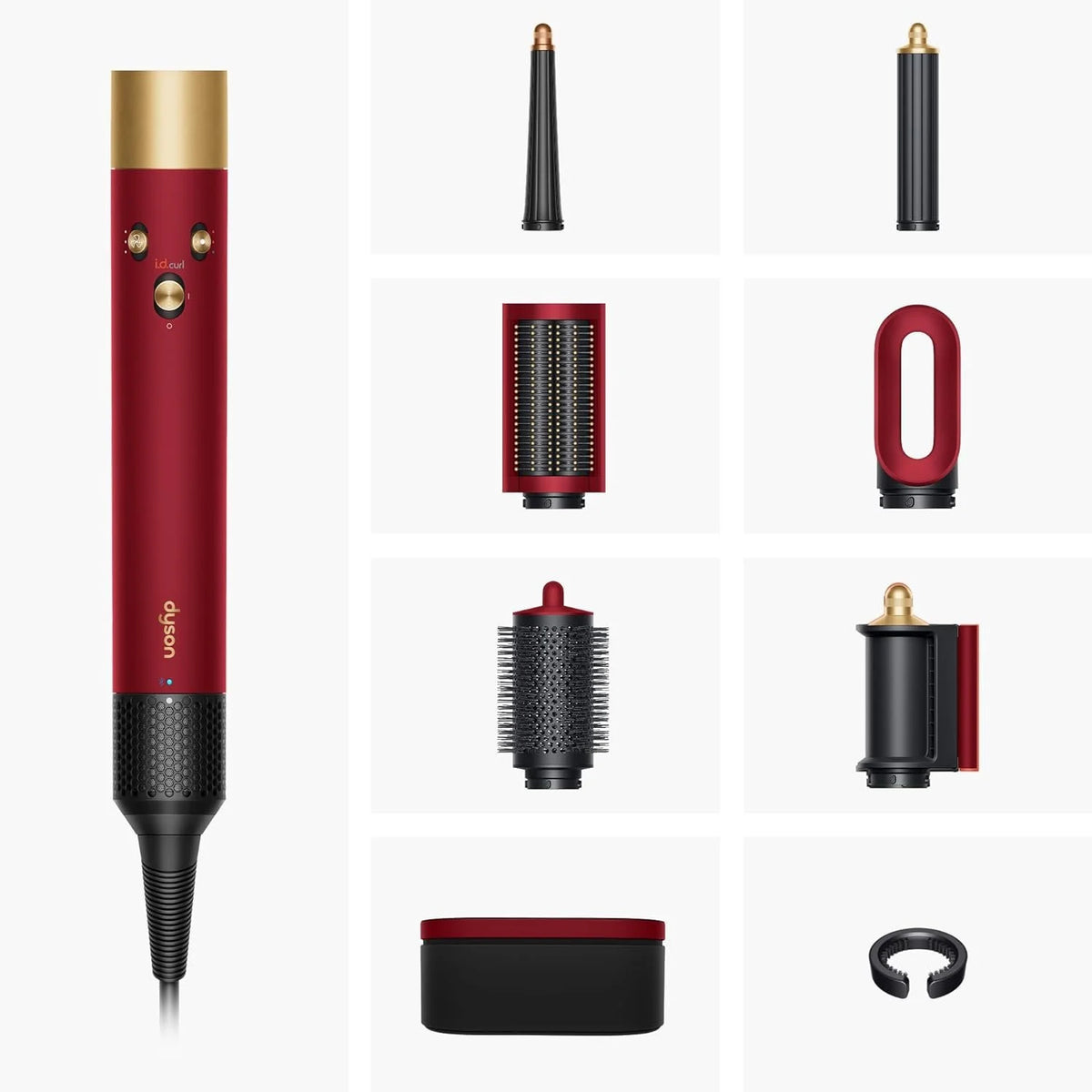 Dyson Airwrap i.d.™ Multi-Styler & Dryer Straight+Wavy – Velvet Red/Gold