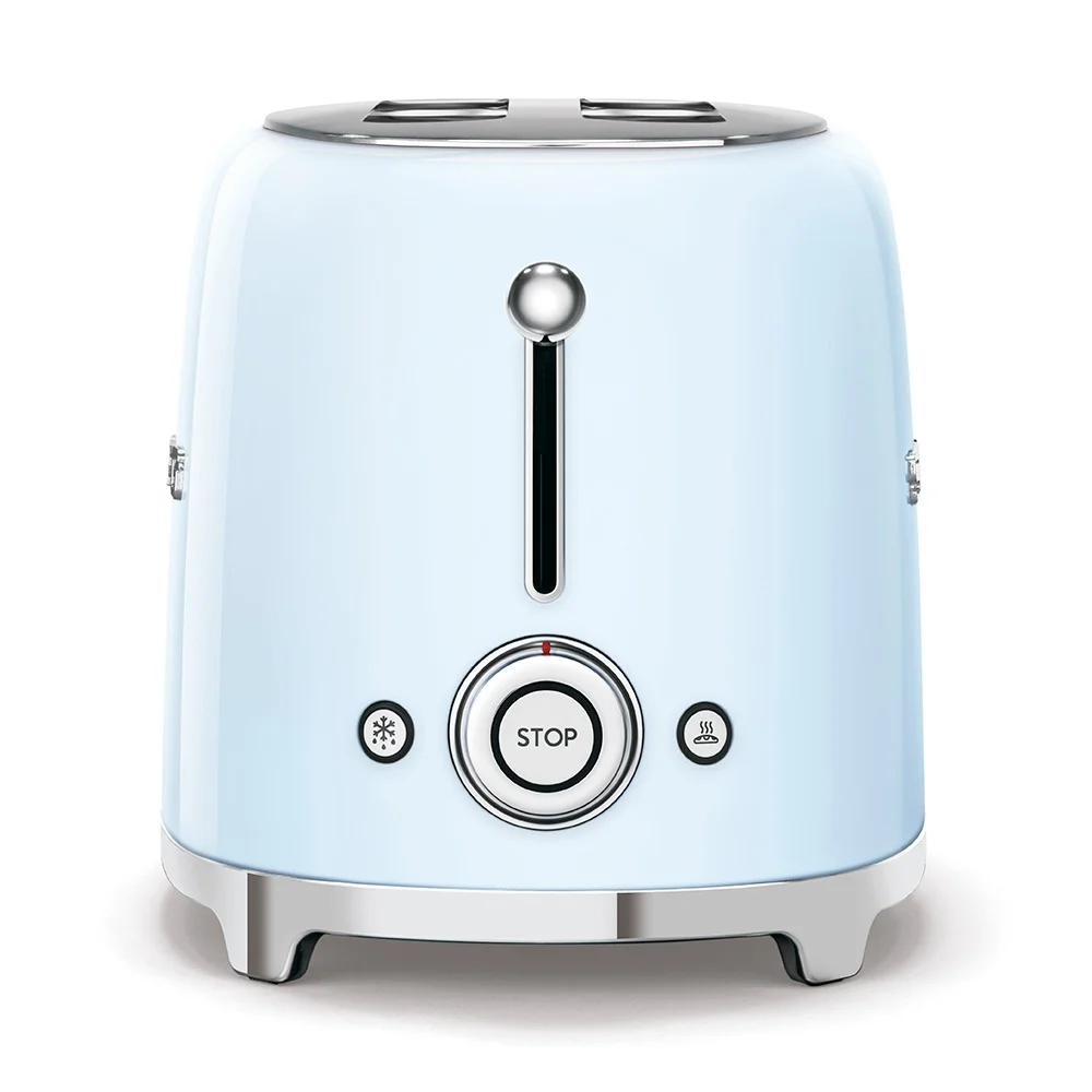 SMEG TSF01PBUS & KLF04PBEU Pastel Blue Electric Toaster and Kettle – Retro Set