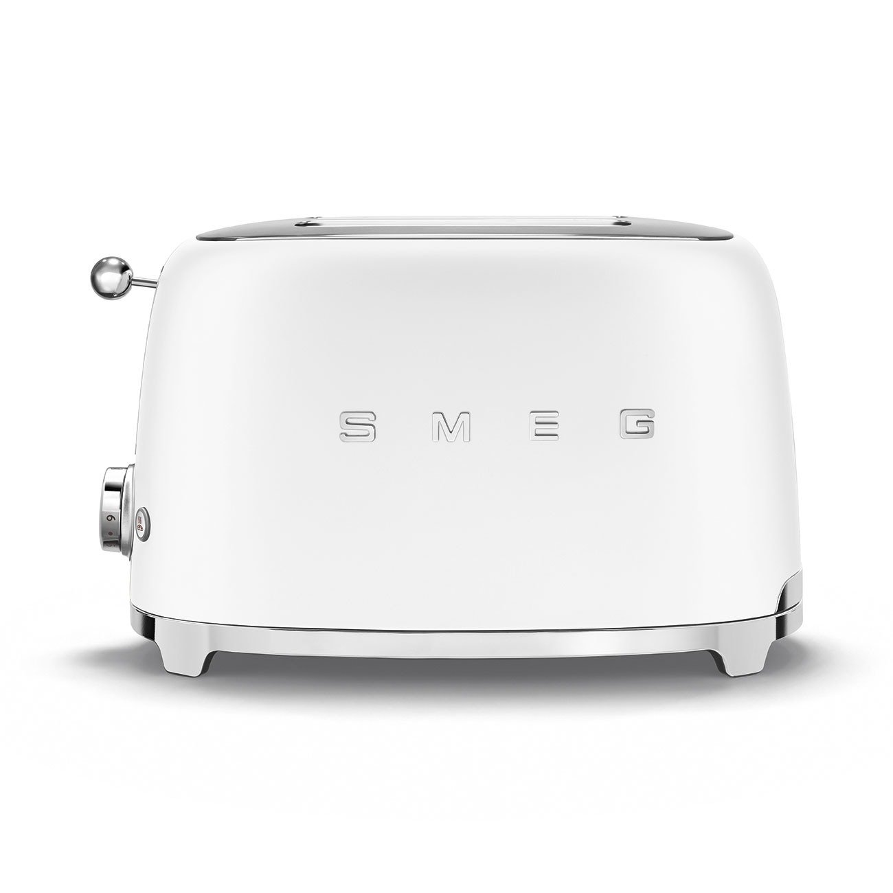 SMEG TSF01WHMUS electric toaster with 6 browning levels and defrost and reheat functions – white color