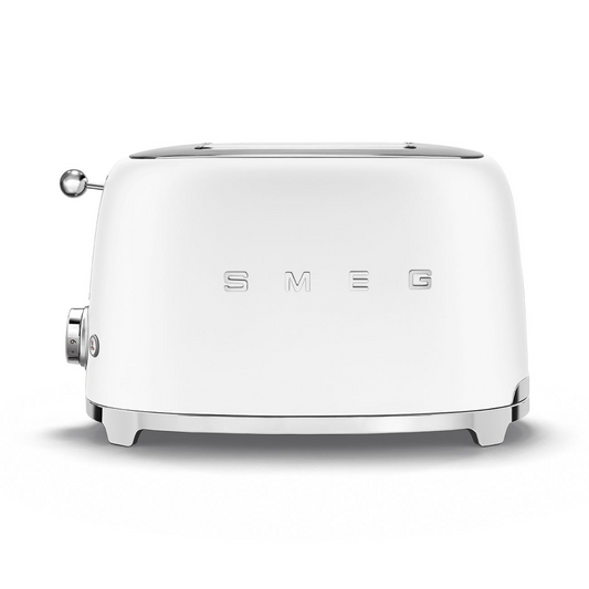 SMEG TSF01WHMUS electric toaster with 6 browning levels and defrost and reheat functions – white color