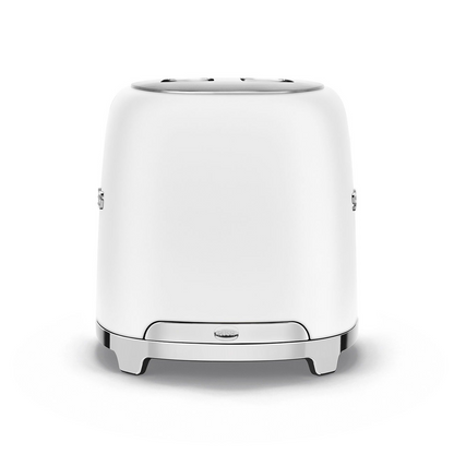 SMEG TSF01WHMUS electric toaster with 6 browning levels and defrost and reheat functions – white color
