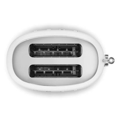 SMEG TSF01WHMUS electric toaster with 6 browning levels and defrost and reheat functions – white color