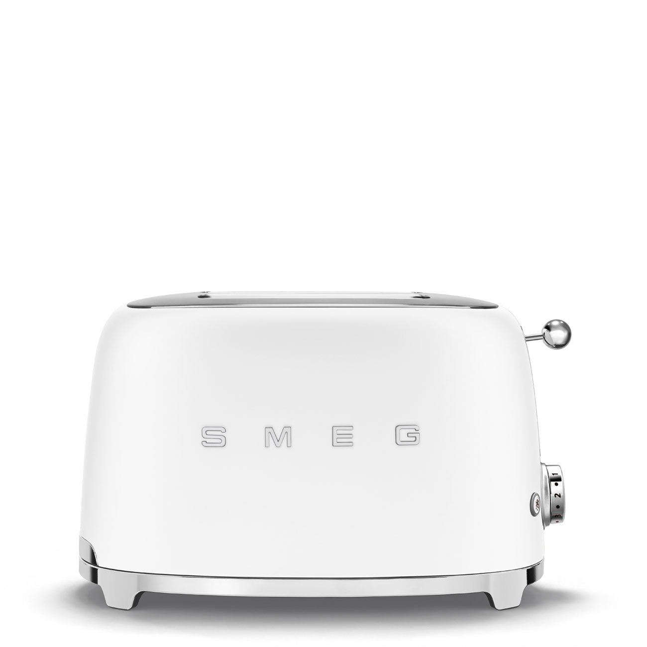 SMEG TSF01WHMUS electric toaster with 6 browning levels and defrost and reheat functions – white color