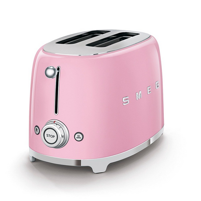 SMEG TSF01PKUS Retro Style Electric Toaster – 2 Slices – Pink Color