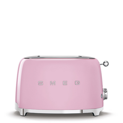 SMEG TSF01PKUS Retro Style Electric Toaster – 2 Slices – Pink Color